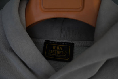 Relaxed Faded Hoodie - Iron Aesthetic