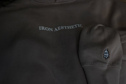 Relaxed Faded Hoodie - Iron Aesthetic