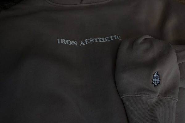 Relaxed Faded Hoodie - Iron Aesthetic